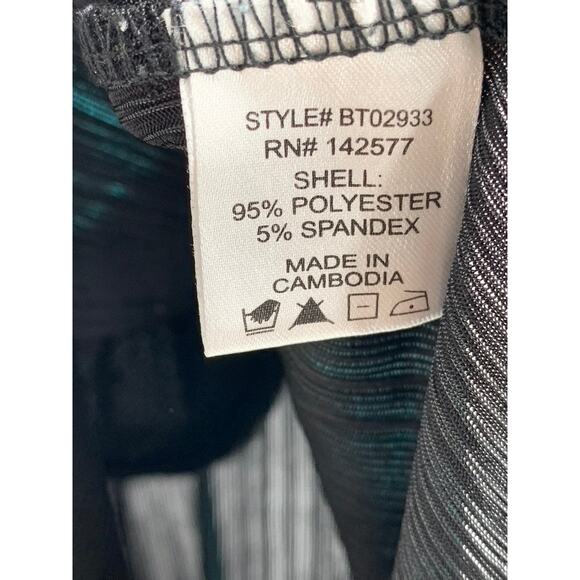 BLA SHE Women's Dark Green Metallic Cowl-Neck Spaghetti Strap Bodysuit SZ L - Picture 10 of 10